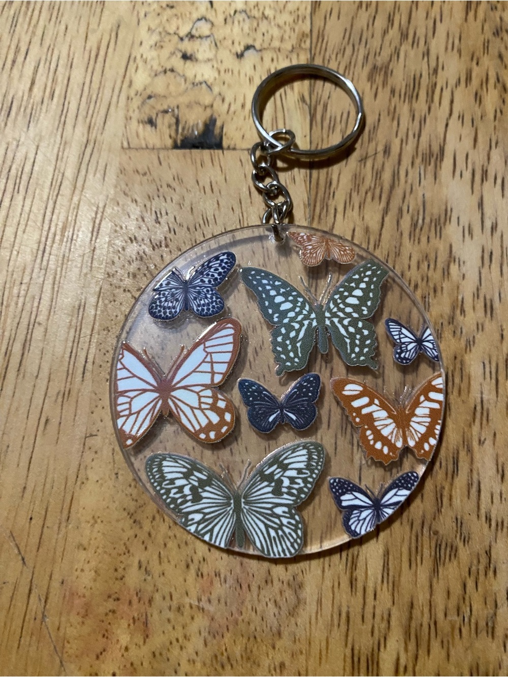 Handmade Butterfly Keychain - Multi-Color Acrylic Charm